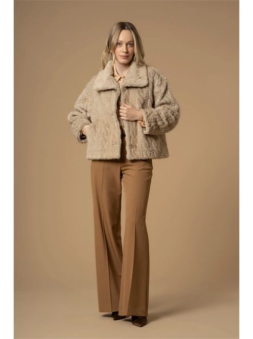 Cappotto corto fantasia a trecce KOCCA | MARIELIES/30357